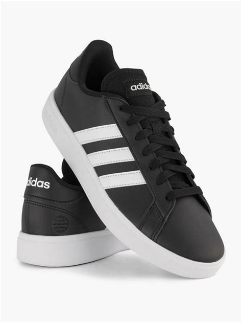 adidas zwarte grand court base|adidas grand court black.